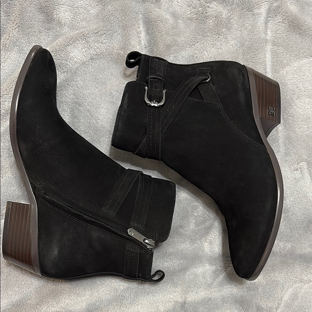 SAM EDELMAN Women's Black suede Ankle Boots